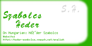 szabolcs heder business card